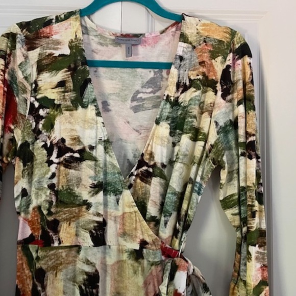 Anthropologie Painterly Wrap Maxi Dress - Medium - Picture 2 of 4